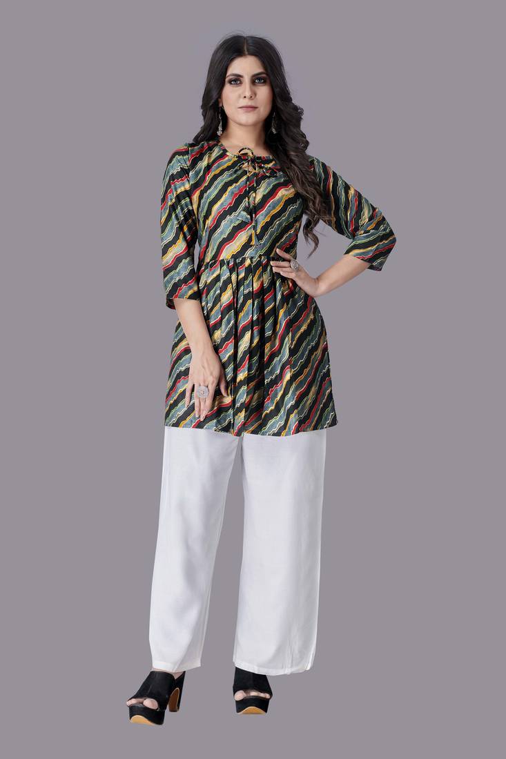 Delightful Rayon Printed Dress