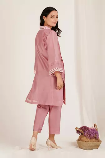 Vintage Rose Pink Pant Set