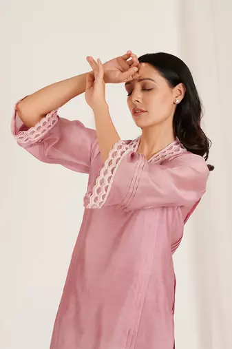 Vintage Rose Pink Pant Set