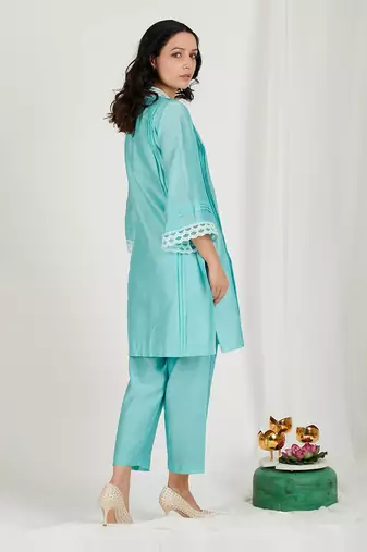 Aqua Blue Pant Set