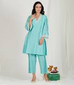 Aqua Blue Pant Set