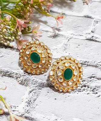 Green Moissanite Bridal Stud 3
