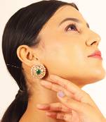 Green Moissanite Bridal Stud