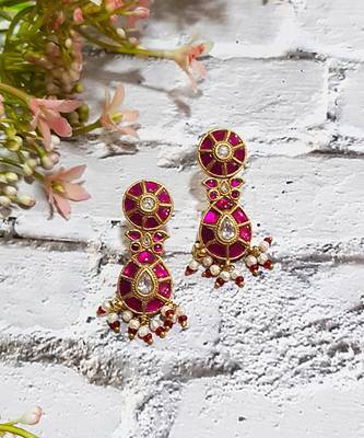 Pink Pachi Pear Earring 2