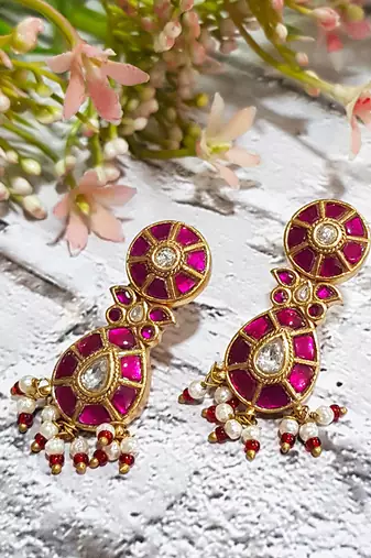 Pink Pachi Pear Earring