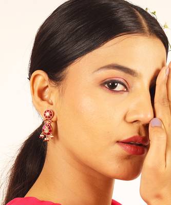 Pink Pachi Pear Earring 1