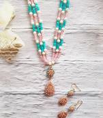 Aquamarine & Rose Quartz Necklace Set