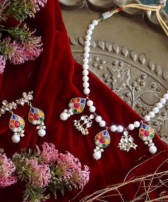 Navratna Bridal Necklace Set 2