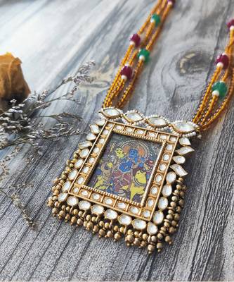 Chitrakari Radha Krishna Necklace 2