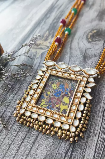 Chitrakari Radha Krishna Necklace