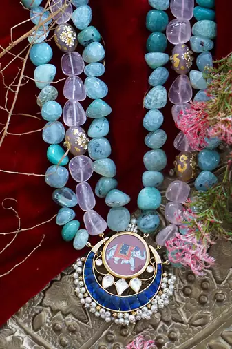 Chitrakari Elephant Necklace