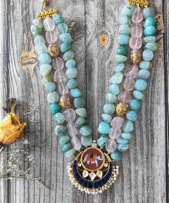 Chitrakari Elephant Necklace 1