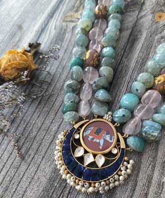 Chitrakari Elephant Necklace 3