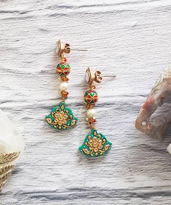 Turquoise Painted Dangler 1