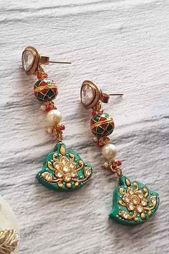 Turquoise Painted Dangler