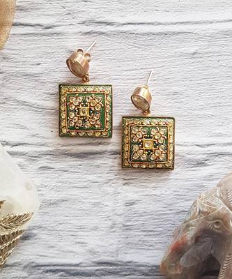 Green Onyx Painted Dangler 1