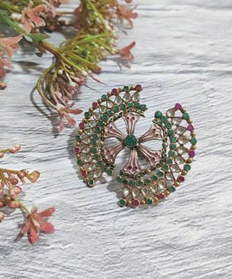 Pink City Meenakari Ring 3