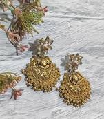 Pink City Temple Art Earring