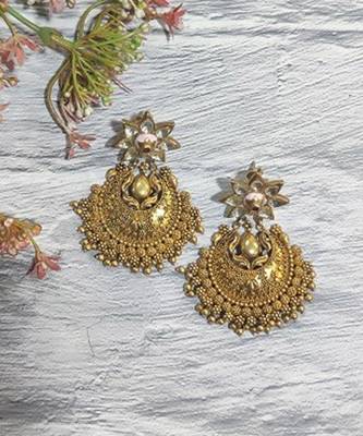 Pink City Temple Art Earring 2
