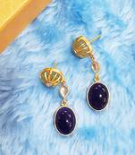 Amethyst Oval Dangler Earring