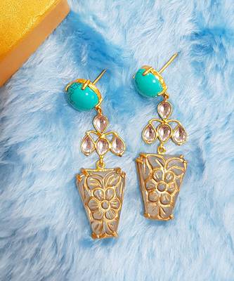 Turquoise Designer Dangler Earring 1