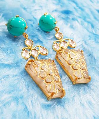 Turquoise Designer Dangler Earring 2
