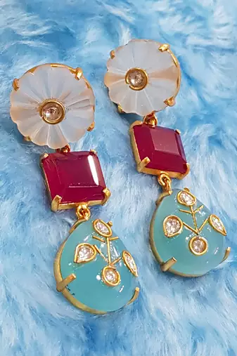 White Aquamarine Dangler Earring