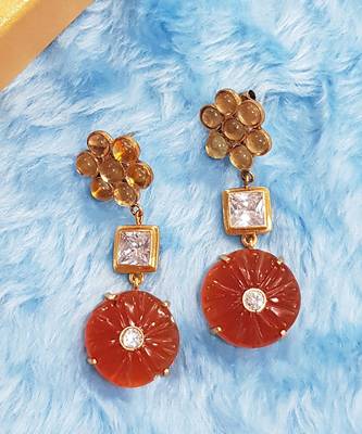 Rust O Dangler Earring 1