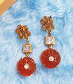 Rust O Dangler Earring