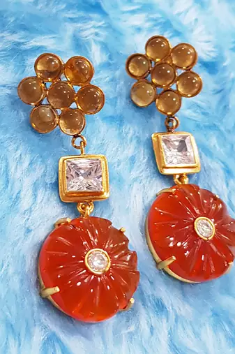 Rust O Dangler Earring