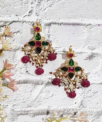 Pachi Leave Kundan Earring 2