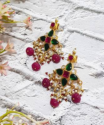 Pachi Leave Kundan Earring 3