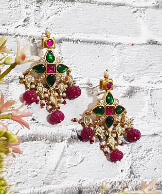 Pachi Leave Kundan Earring 4