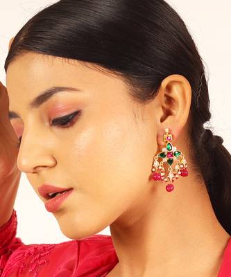 Pachi Leave Kundan Earring 1