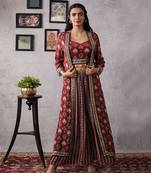 Sarouk Embroidered Co-Ord Set With Jacket