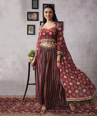 Sarouk Embroidered Co-Ord Set With Jacket 2