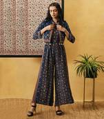 Zahra Printed Jumpsuit With Jacket