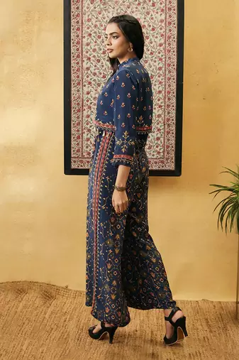 Zahra Printed Jumpsuit With Jacket