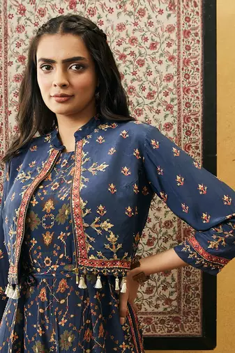 Zahra Printed Jumpsuit With Jacket