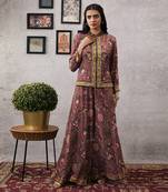 Mehr Embroidered Jacket With Flared Pants