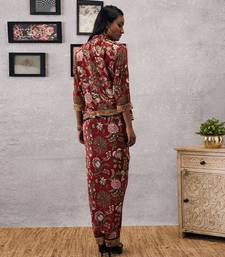 Mehr Printed Drape Dress With Jacket