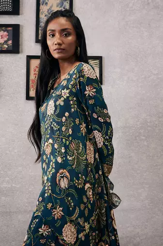 Mehr Embroidered Asymmetric Co-Ord Set