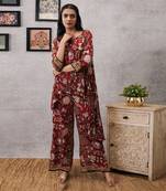 Mehr Embroidered Asymmetric Co-Ord Set