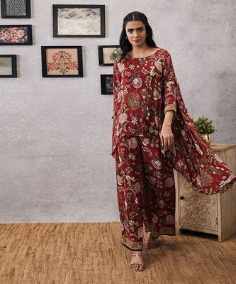 Mehr Embroidered Asymmetric Co-Ord Set 2