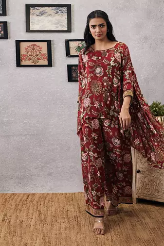Mehr Embroidered Asymmetric Co-Ord Set