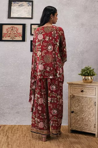 Mehr Embroidered Asymmetric Co-Ord Set