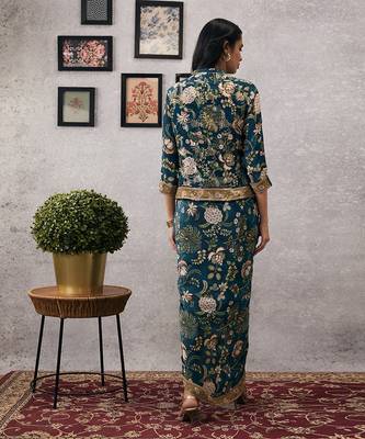 Mehr Printed Drape Dress With Jacket 5