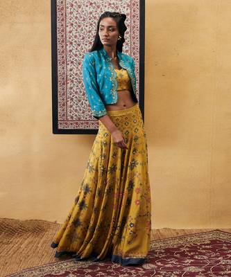 Zahra Embroidered Lehenga Set With Jacket 1