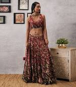 Mehr Embroidered Lehenga Set With Dupatta