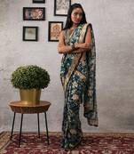 Mehr Embroidered Pre-Draped Saree